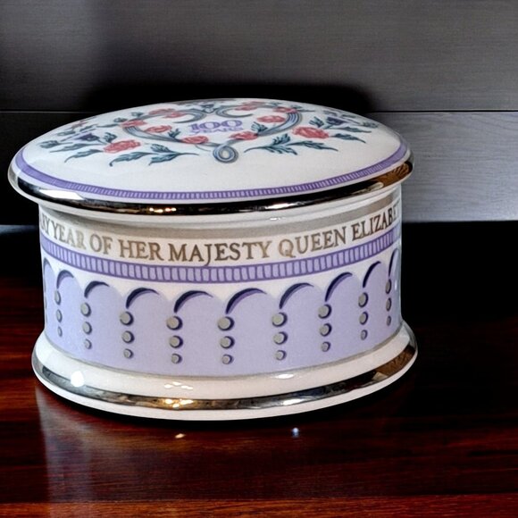2000 The Royal Collection Queen Mother Centenary 100 Years Trinket Pill Box Case - Picture 9 of 10